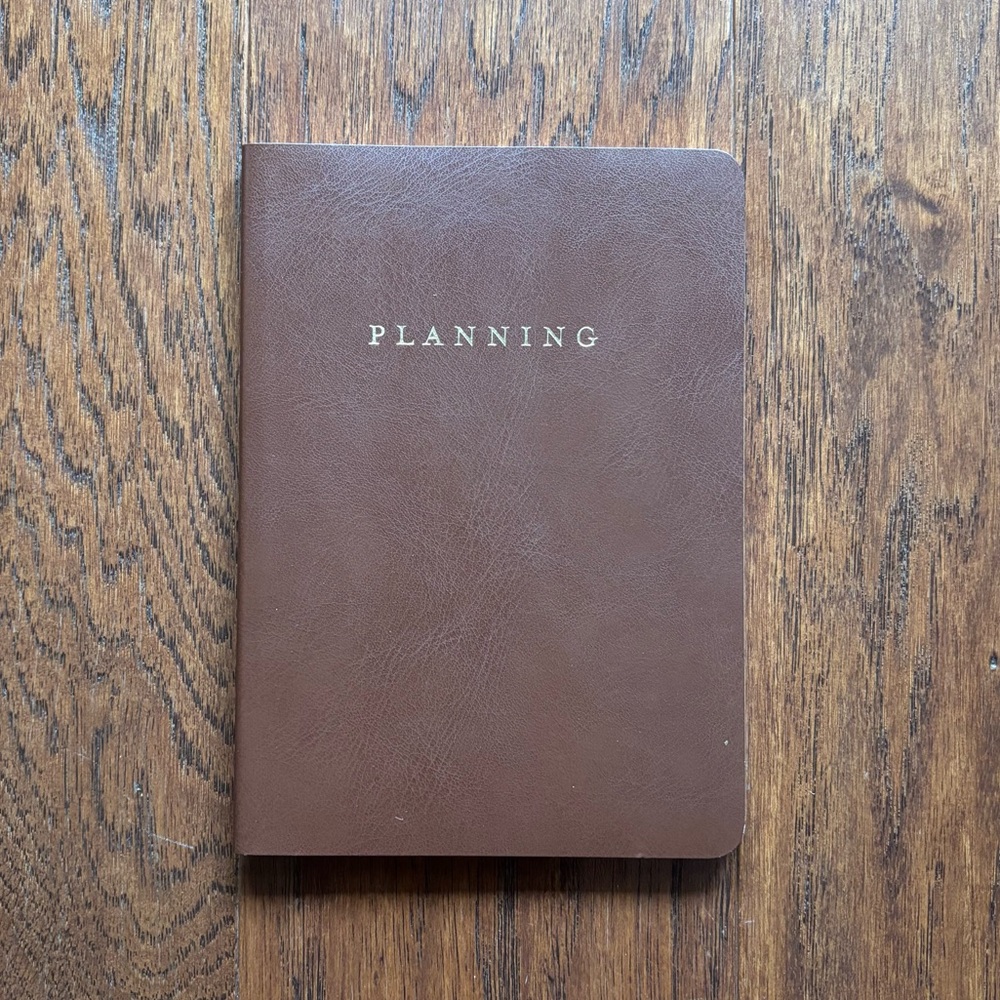 Planning Brown Leather Style Unlined Notebook | 5 x 7 IN - Picture 4 of 4